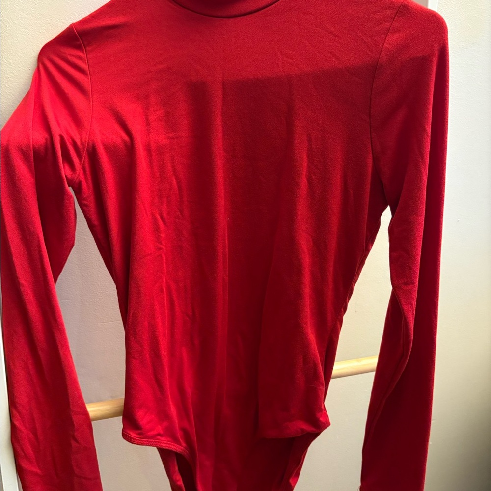 Red Long Sleeve Women's Top